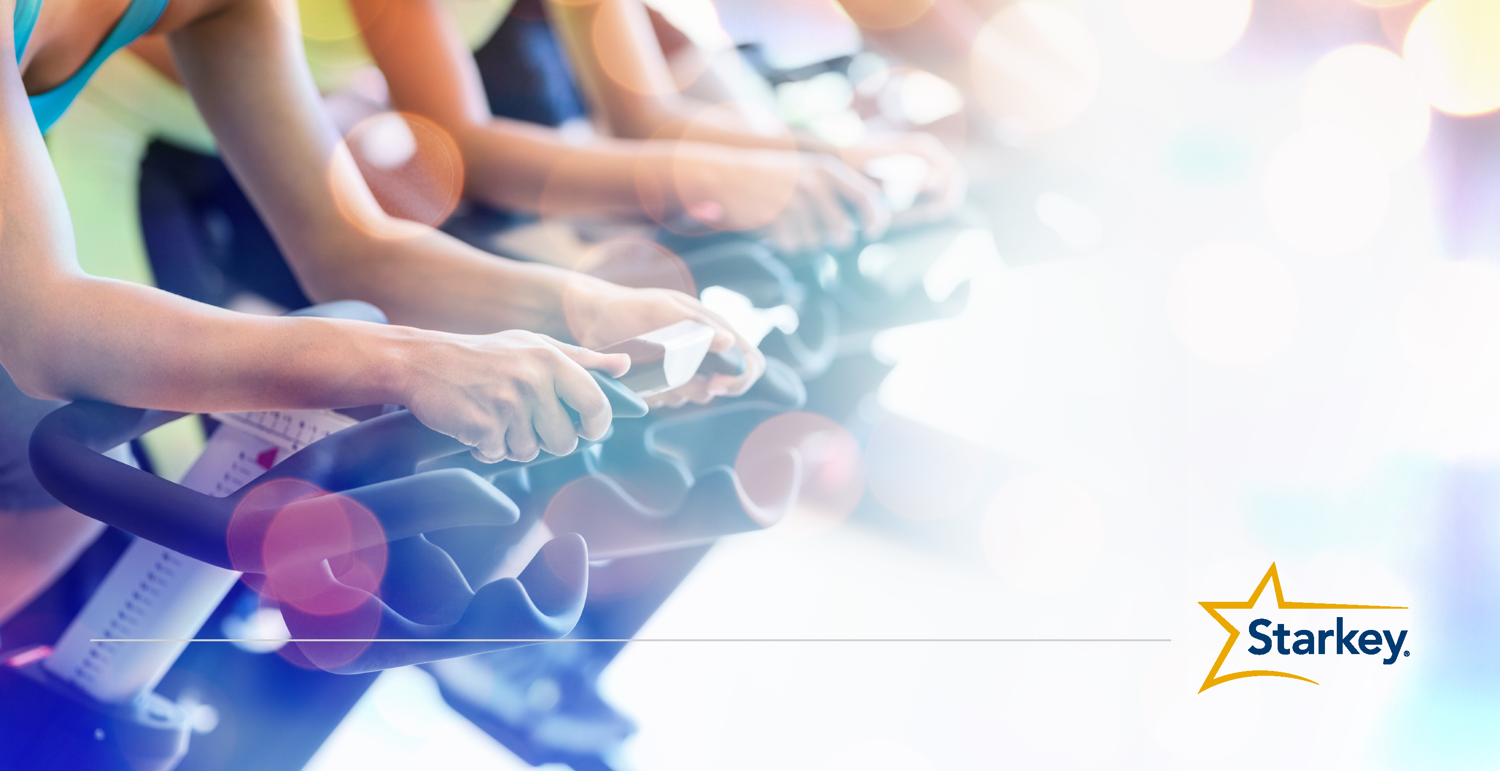 Glowing background against cropped image of people in spin class
